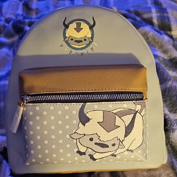 Hot Topic Avatar Backpack in Blue and Tan - Picture 1 of 5